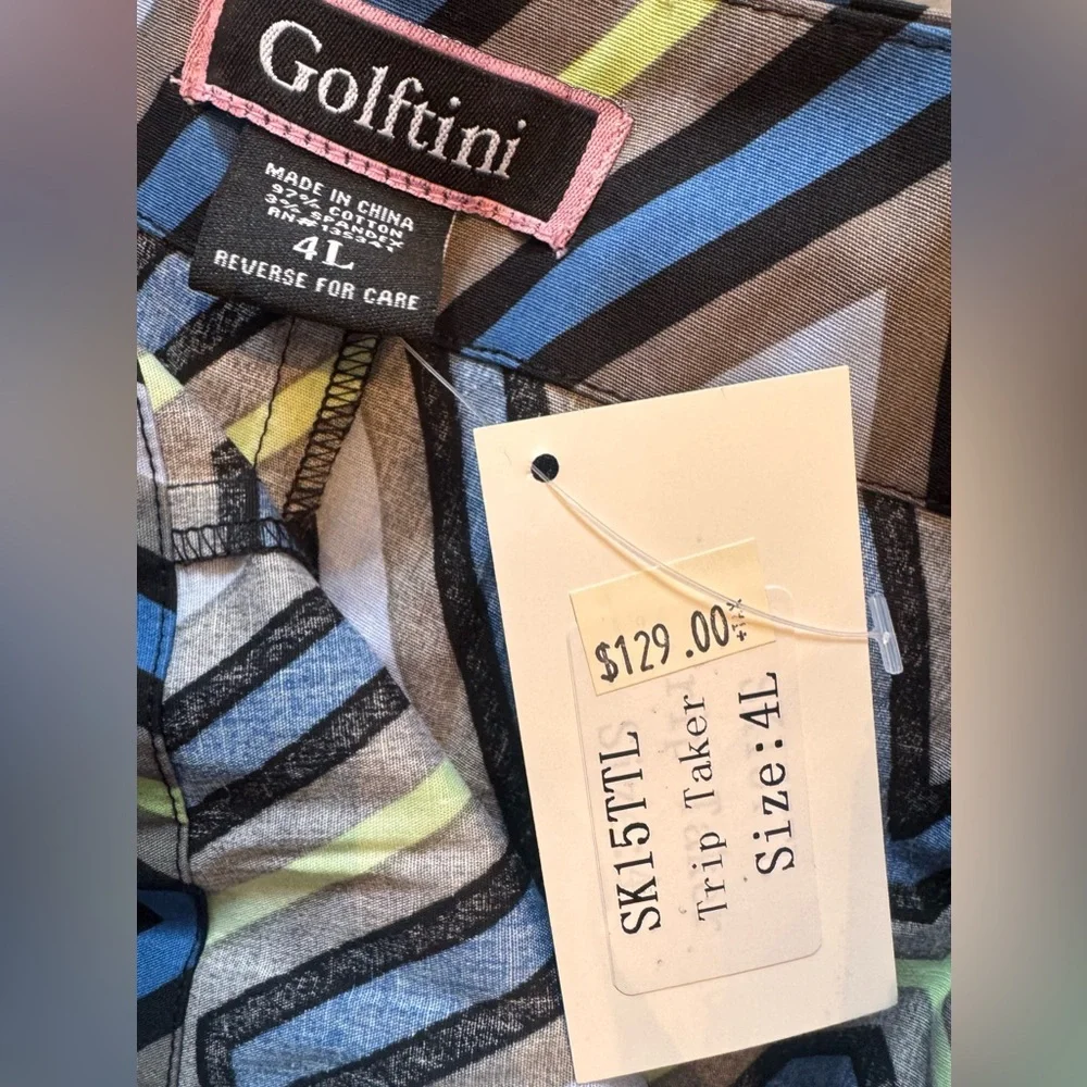 Golftini Geometric Pattern Golf Skort- New With Tags - 4L